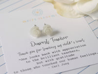 Flower Earrings Personalized Teacher Gift